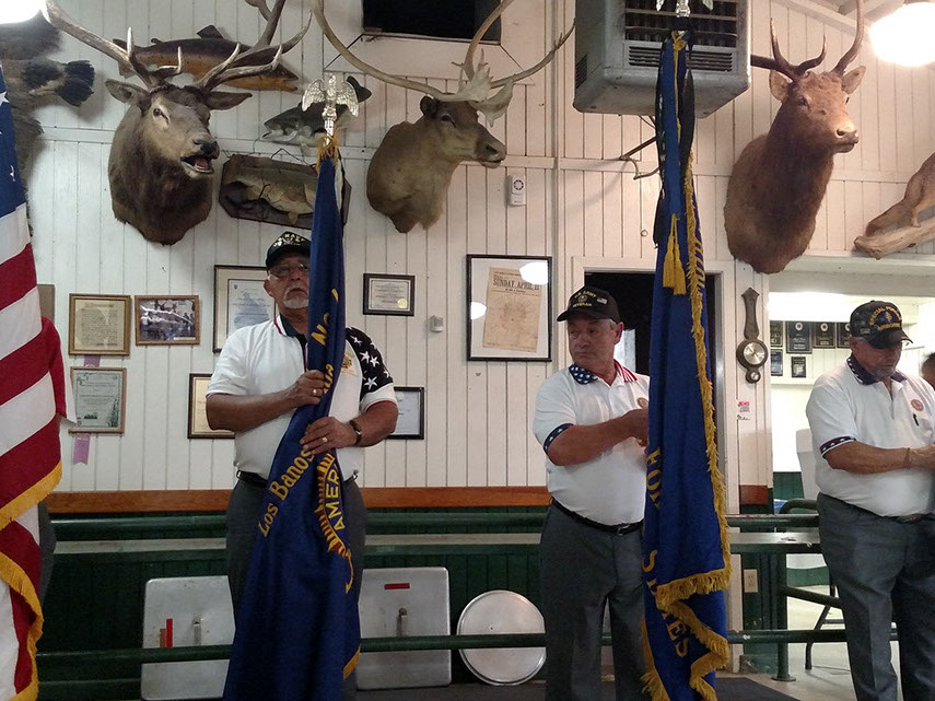 Los Banos Honor guard from American Legion post 166/VFW Post 2487. Rick Toscano, Ildo Martins, Wayne Allen and Allan Cotta